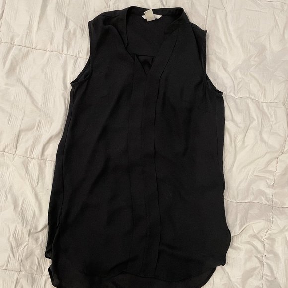 H&M sleeveless long black top size 4 - Picture 1 of 4